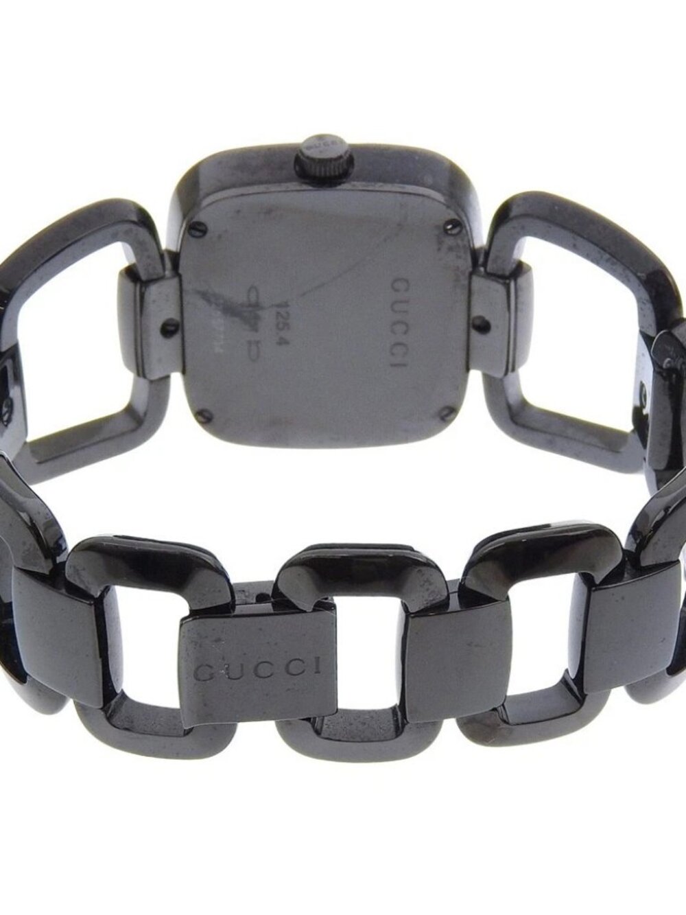 GUCCI G collection Watches 125.4 blackDial Stainless Steel Quartz Analog d... - Picture 4 of 13